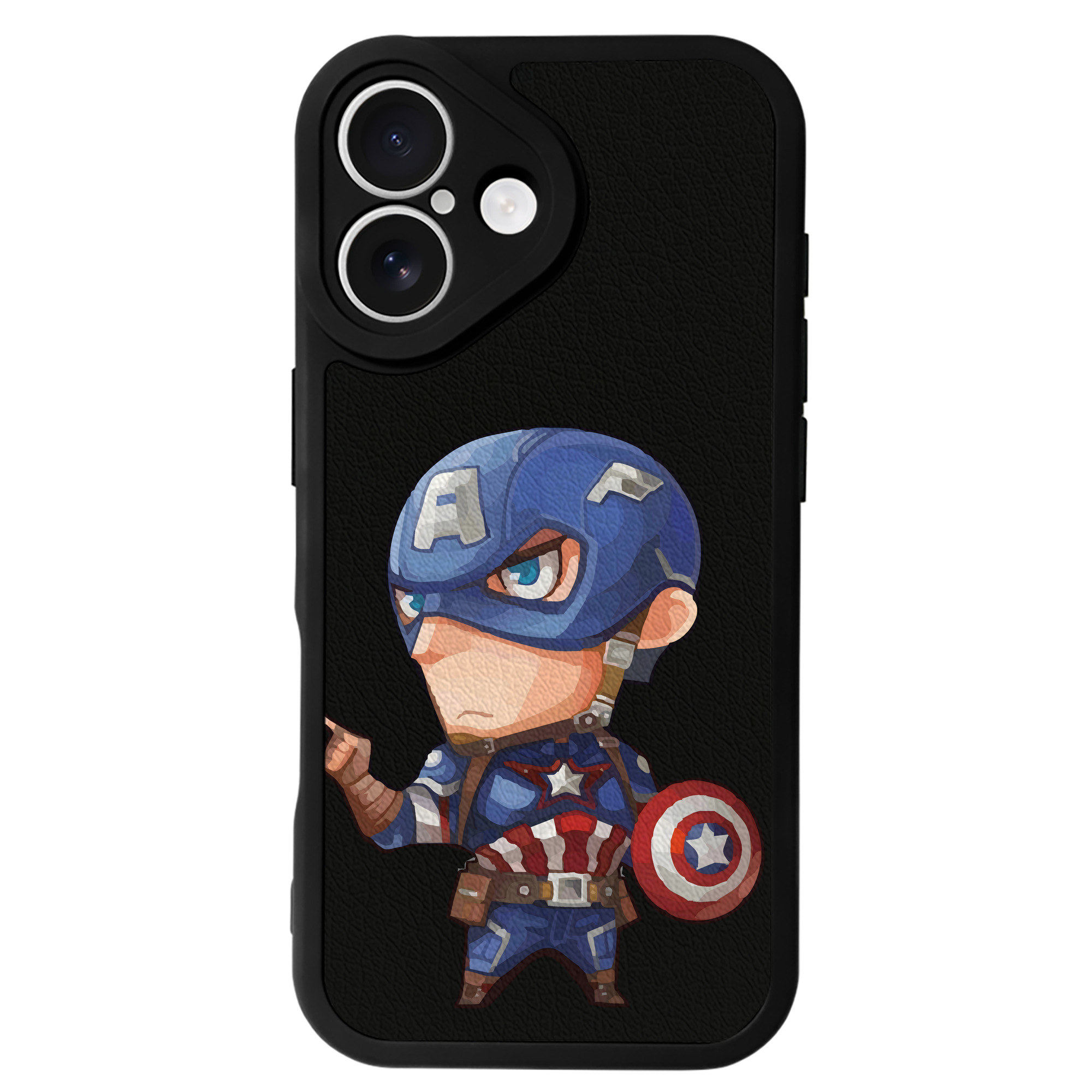 （画像用） アベンジャーズ The Avengers 【iPhone 16シリーズ対応】シリコンスマホケース（レザー調） 材質：シリコン